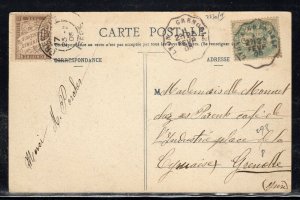 France Lyons Grenoble Railway Cancel Postage Due 1905 b599