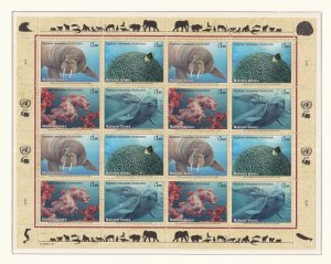 United Nations Geneva  #480-483a  MNH  2008   sheet endangered species