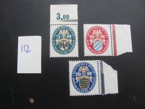 Germany 1925 MNH  SC B12-14 SET XF 45+ EUROS (112) NEW COLLECTION