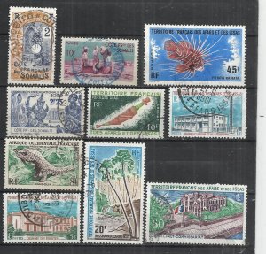 TEN AT A TIME - FRENCH SOMALIA - LOT OF 10 DIFFERENT - POSTALLY USED