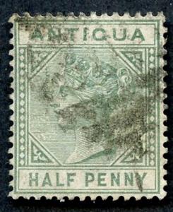 Antigua #12, Used, Half Penny. -  Scott CV $20.00