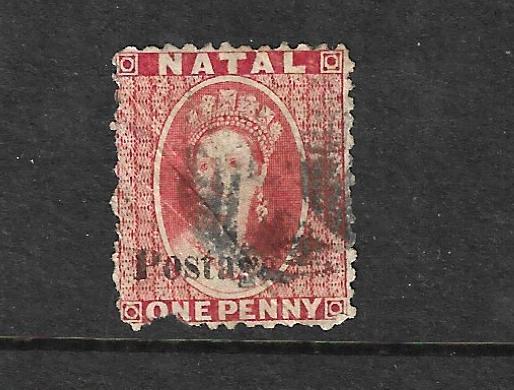 NATAL 1869 1d RED OVPT  QV GU    SG 33