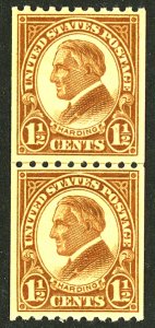 U.S. #605 MINT PAIR OG NH