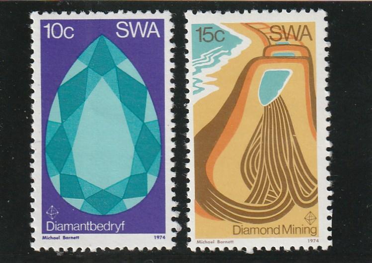 South West Africa  Scott#  370-1  MNH