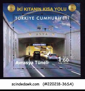 TURKEY - 2017 AVRASYA TUNNEL / TRANSPORT - MINIATURE SHEET MNH