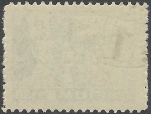 Fiume, stamp, Scott#34, used, hinged, 30 cent, deep violet, clock tower,