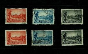 Australia; 1934 Centenary of Victoria State, both perforations, Good used sets