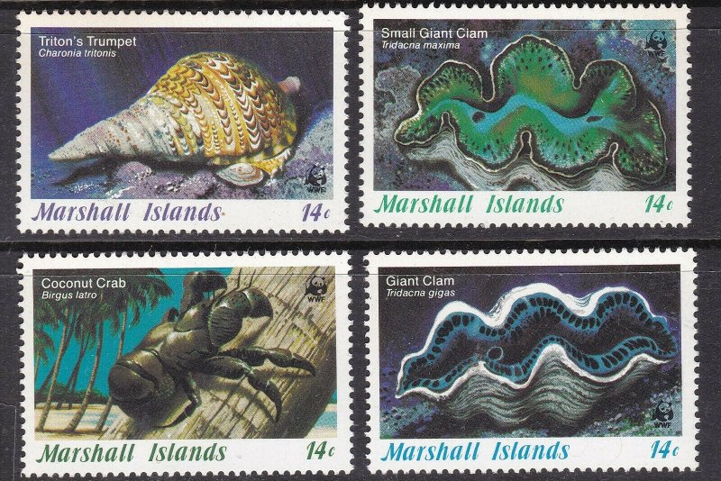 MARSHALL ISLANDS ^^^^^sc#110-113 MNMH set ( SEASHELLS) @ lar1427mars