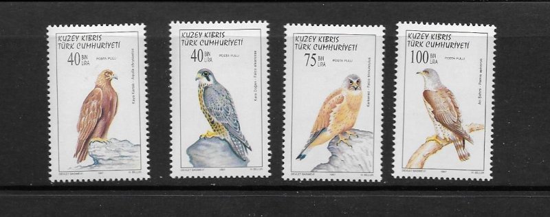 BIRDS - TURKEY-CYPRUS #438-41  MNH