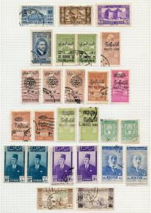 SYRIA  SELECTION OF USED STAMPS ON ALBUM PAGES AS SHOWN