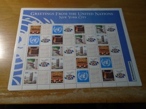 United Nations  New York #  857a  MNH   Complete  sheet