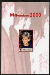 Angola 2000 Millennium 2000 - Princess Diana #2 imperf s/...