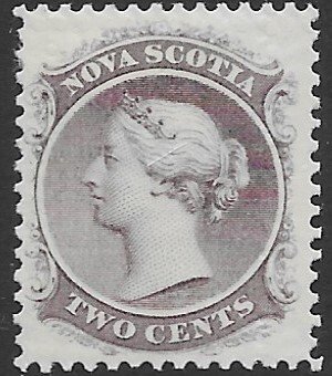 Nova Scotia 9   1860   two  cents  fine mint  hinged