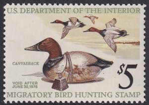 RW42 U.S. 1975 Federal Duck Stamp $5.00 issue MNH CV $15.00