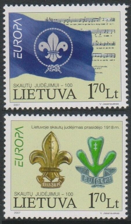 2007 Lithuania 933-934 Europa Cept