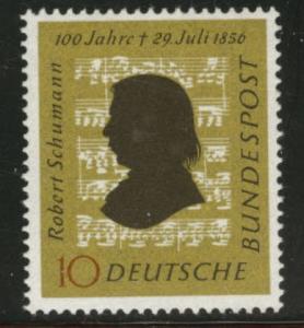 Germany Scott 743 MH* 1956 composer Schumann stamp