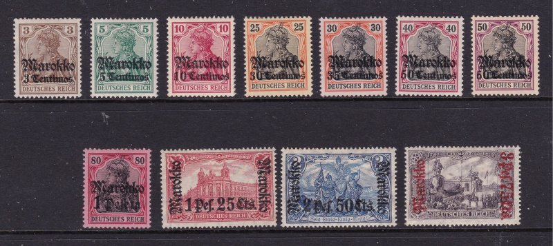 German PO's in Morocco a small mint lot