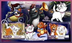 Stamps.Cartoons, Walt Disney. Aristocratic Cats 1+1 sheets perf Namibia