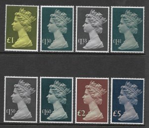 1977 Sg 1026 - 1028 GB QEII MACHIN Large Format High Value set UNMOUNTED MINT