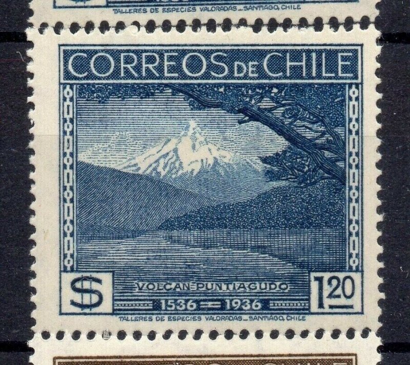 Chile 1936 Anniversary Issue Mint hinged Shade of $1.20 NW-13000