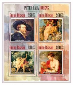 Baroque Art Peter Paul Rubens Paintings Guinea-Bissau MNH stamp sheet