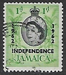 Jamaica # 186 - Sugar Cane overprinted - used.....{KBrG}