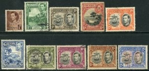 GRENADA Sc#131-140 SG152-161 1938 KGVI Pictorials Part Set to 2sh Used