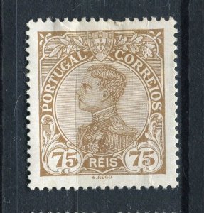 PORTUGAL; 1910 early Alfonso issue Mint hinged 75r. value