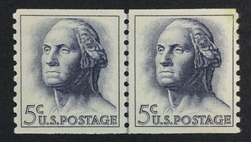 MOMEN: US STAMPS #1229 LINE PAIR MINT OG VLH LOT #42715