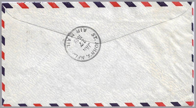 St. Pierre & Miquelon (France) - 1949 Airmail Commercial Cover to USA