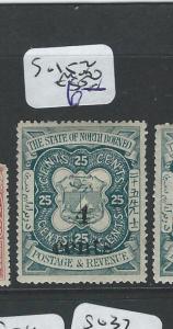 NORTH BORNEO  (P2401B) 4C/25C  ARMS, LION SG 152   MOG