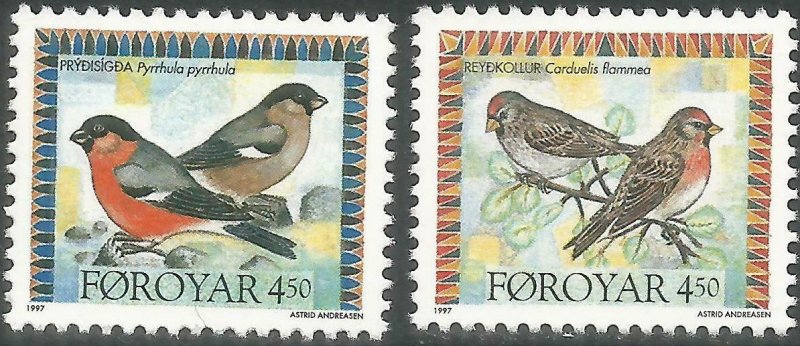 Faroe Islands 1997 #313-4 MNH. Birds