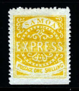 SAMOA 1878-9 One Shilling Dull Yellow Second State Perf 12½ SG 7 MINT