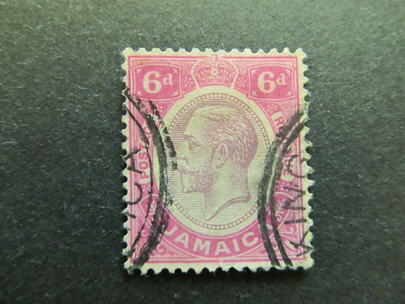 A4P21F11 Jamaica 1912-20 Wmk Mult Crown CA 6d used