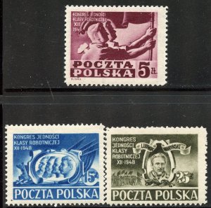 Poland # 448-50, Mint Never Hinge.