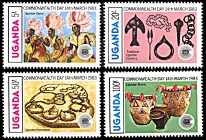 Uganda 360-363, MNH, Commonwealth Day