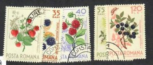 Romania; Scott 1703-1707; 1964; Precanceled; NH; Flowers