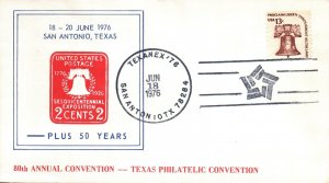80th ANNUAL CONVENTION TEXAS PHILATELIC CONVENTION SAN ANTONIO TEXANEX '76