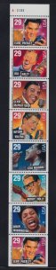 1993 American Music Elvis, etc Sc 2737a MNH never folded pane of 8 plate A22222