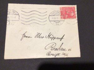 Austria to Breslau 1913 stamps cover Ref 59454