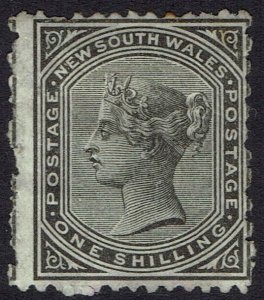NEW SOUTH WALES 1871 QV 1/- WMK CROWN/NSW SG TYPE 36 PERF 13 X 10