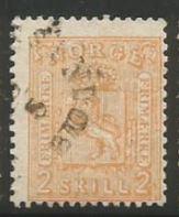 Norway Scott #12 Stamp - Used Single
