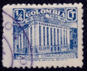 Colombia 1939, Postal Tax, 1/4c, Ministry of Post & Communication, sc#RA3, used