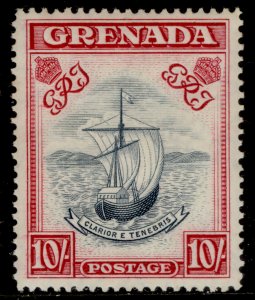 GRENADA SG163b, 10s slate-blue and bright carmine, LH MINT. Cat £300. PERF 14