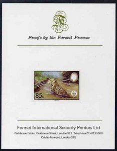 Belize 1983 WWF - Jaguar 85c (Jaguar in river) imperf pro...