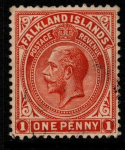FALKLAND ISLANDS SG61 1912 1d ORANGE-RED FINE USED