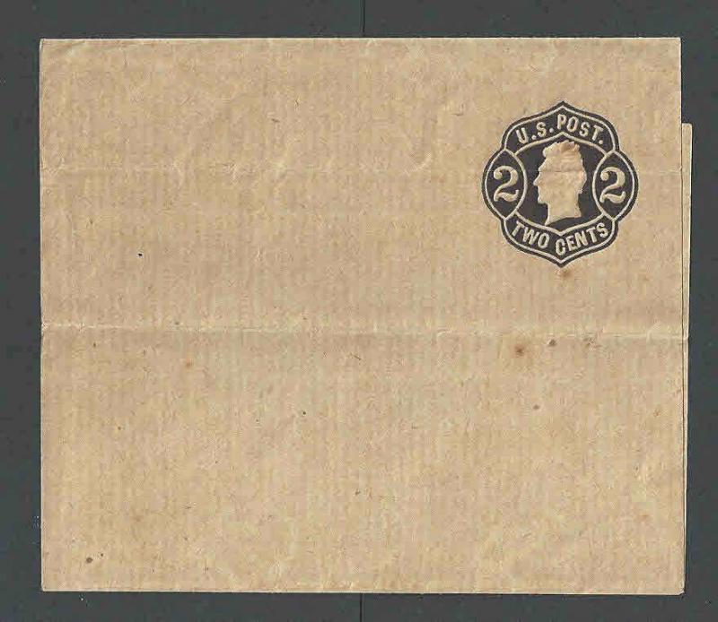 Ca 1864 W53 MINT WRAPPER FOLDED UPSS #112a VERT LAID CATS $175.