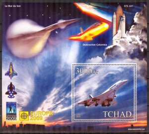Chad 2009 Space Concorde S/S MNH