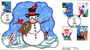 #2799-2803 Christmas Village SA Paslay FDC