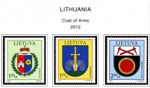 COLOR PRINTED LITHUANIA 1990-2019 STAMP ALBUM PAGES (103 illustrated pages)